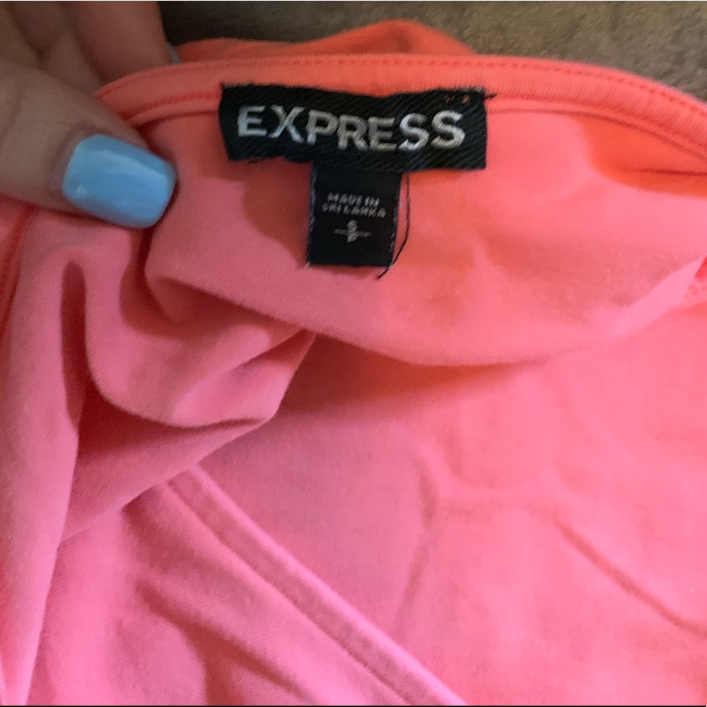 Express pink peplum shirt